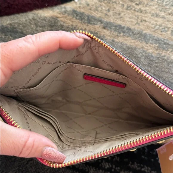 Michael Kors Fuchsia Clutch with Gold Studs - Picture 2 of 2